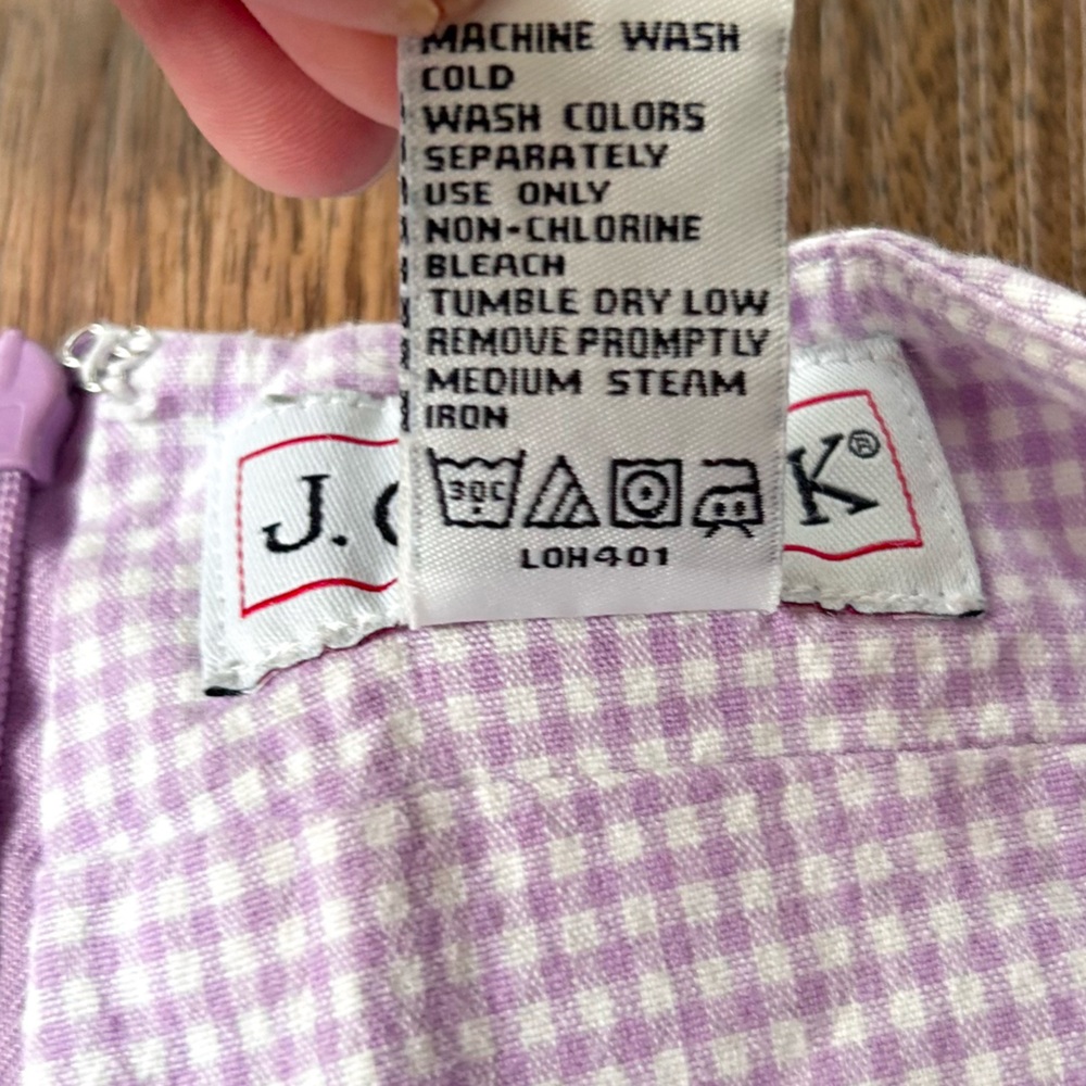 VTG 90s JG Hook Pastel Gingham Skirt Built-In Shorts Preppy Coquette Twee Y2K M - Picture 11 of 11